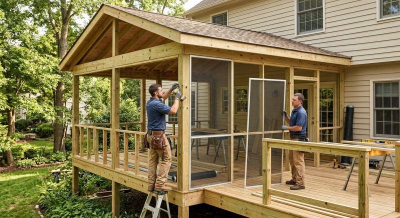 Porch Enclosure Installation in Austin, TX